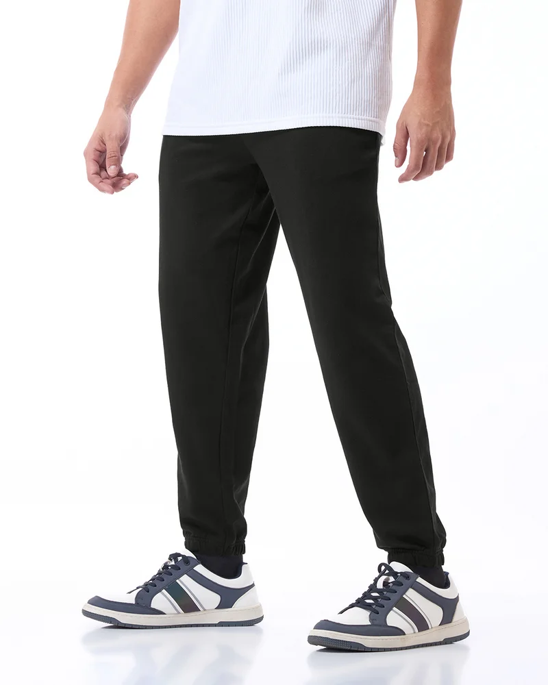 بيواكوف Men's Black Oversized Warm Joggers